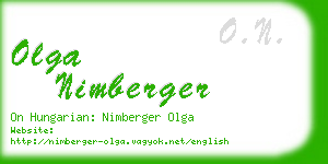 olga nimberger business card